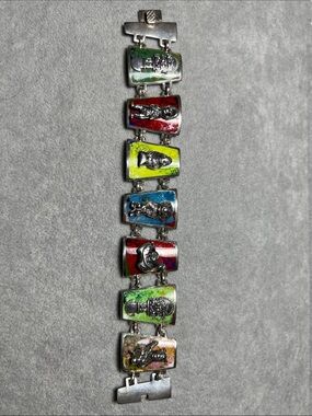 Sterling Silver Native Peru Idol Bracelet 7” 925